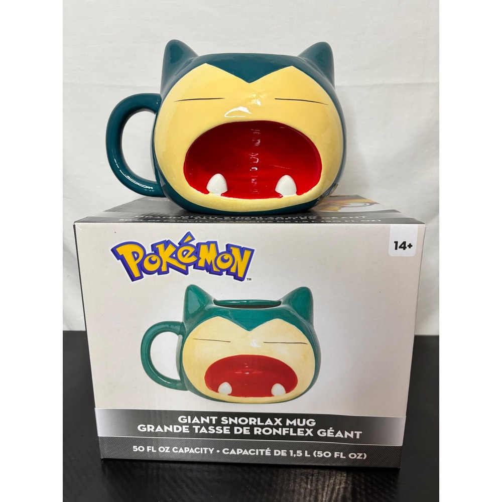 Pokemon Giant Snorlax Mug 50oz Large Ceramic 3D Sculpted Coffee Cup with Box
